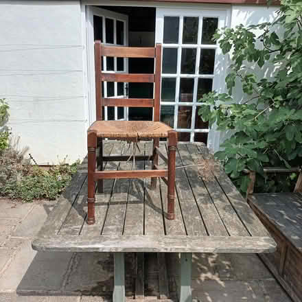 Photo of free wooden rush seat chair (Marcham OX13) #1