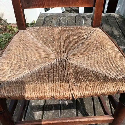 Photo of free wooden rush seat chair (Marcham OX13) #3