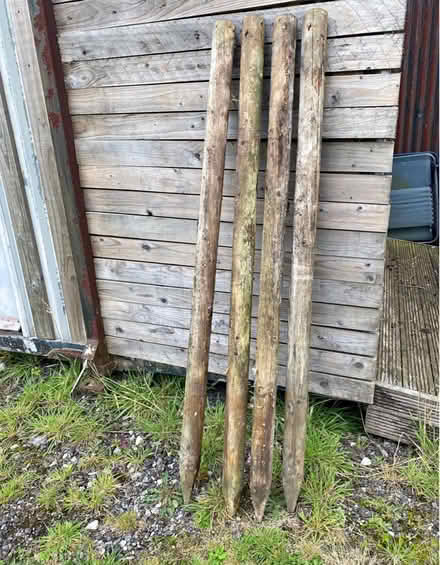 Photo of Round fence posts (OL6, Ashton under Lyne) #1