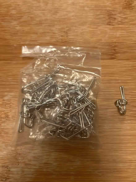 Photo of free Metal curtain hooks (Chiswick W4 near High Road) #1