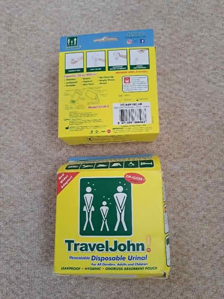Photo of free TravelJohn Resealable Disposable Urinal (Bransgore BH23) #1