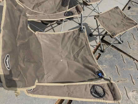 Photo of free 3 folding chairs, 1 footstool (Pennington SO41) #3