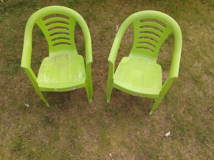 Photo of free Plastic kids garden chairs (Crosspool S10) #1