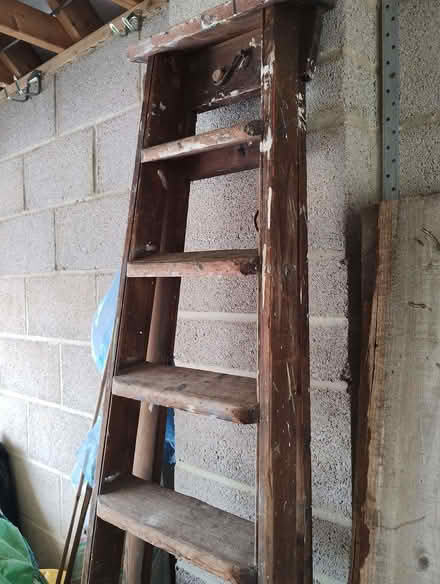 Photo of free Vintage wooden ladder (Edginswell TQ2) #1
