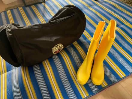 Photo of free Hold-all bag and yellow wellies (Innsworth GL3) #1