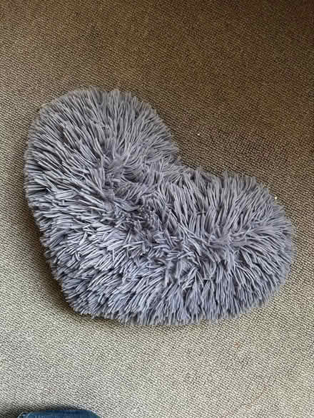 Photo of free Fluffy heart shaped cushion (Hampton TW12) #1