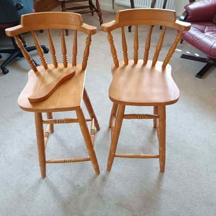 Photo of free two wooden chairs - one needs minor repair (Brookhouse LA2) #1