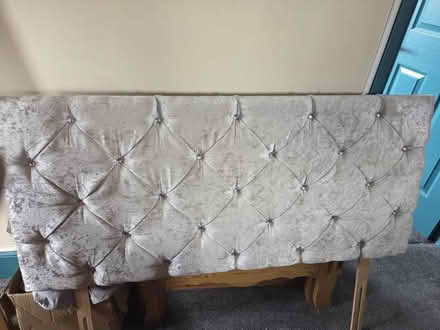 Photo of free Velvet double headboard (LE8 Whetstone, Leicester) #1