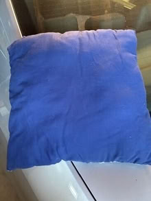 Photo of free 17” navy blue throw pillow (Union City near Quarry Lakes) #1