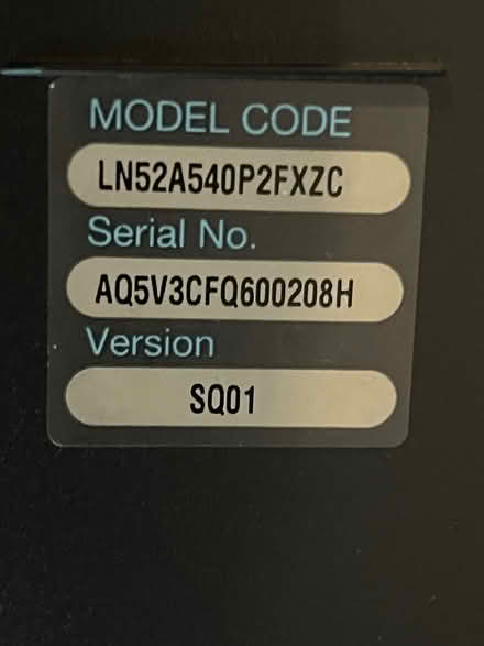 Photo of free Samsung 52” TV (Aylmer Lakeview Terrace) #2