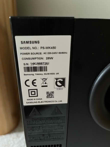 Photo of free Samsung Sub-woofer (Waterloville) #2