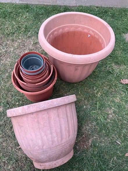 Photo of free Assortment of plant pots (Harold Hill RM3) #2