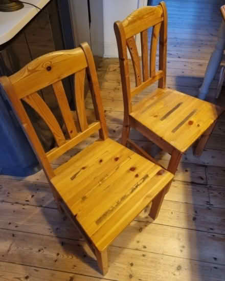 Photo of free 4 wooden chairs (Barons Court SW6) #1