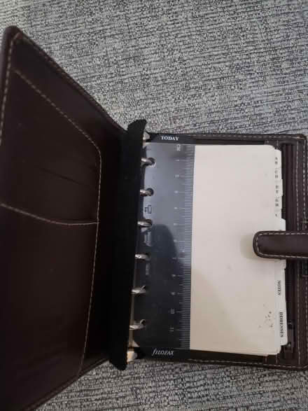 Photo of free Brown leather small filofax (CH49) #2