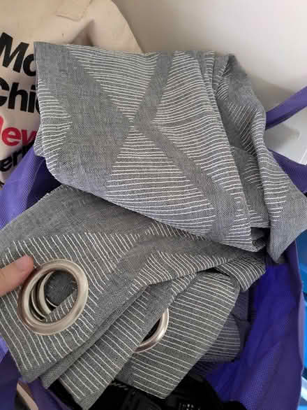 Photo of free gray curtains (Ann Arbor / near Kerrytown) #1