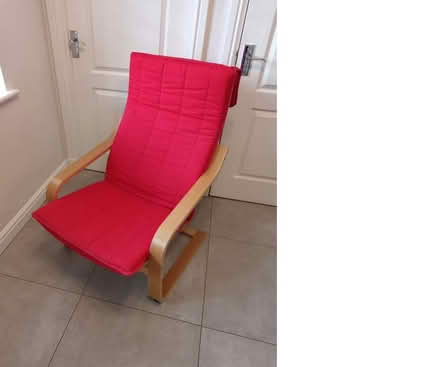 Photo of free Ikea Paong Chair with red cushion (Croxley Green WD3) #2