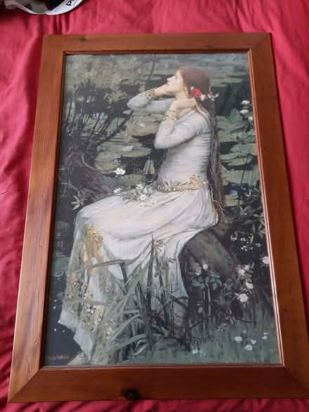 Photo of free Pre-raphaelite print in wooden frame, 32 inch in length (Norton Lees S8) #1