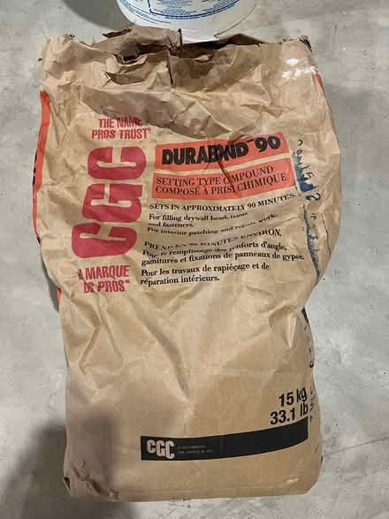 Photo of free Durabond 90 Drywall Compound (Aylmer Lakeview Terrace) #1