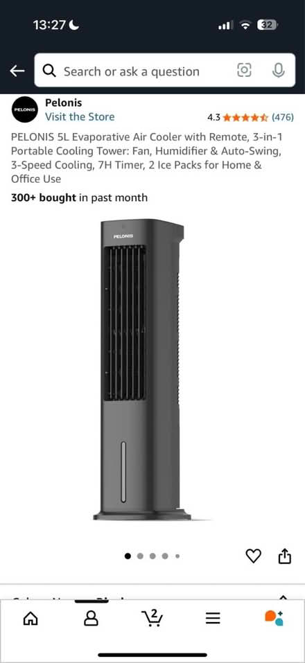 Photo of free Pelonis Tower Fan (Bayswater/Lancaster Gate W2) #2