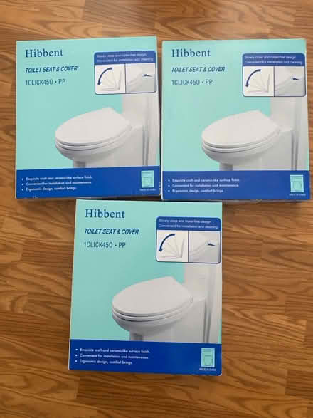 Photo of free 3 white toilet seats in boxes (New Egypt, 08533) #1