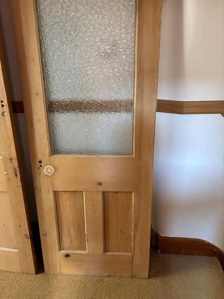 Photo of free Two old glass panel wooden doors (West Green N15) #1