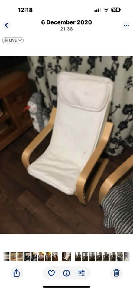 Photo of free IKEA Poang chairs and foot stall (Banstead High Sreet) #1