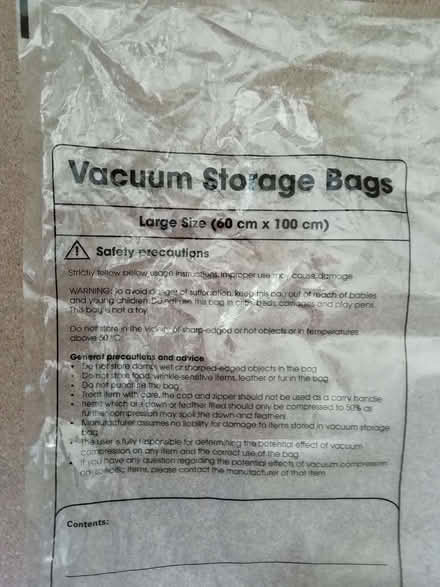 Photo of free Vacuum Storage Bag (Weston-super-Mare BS23) #2