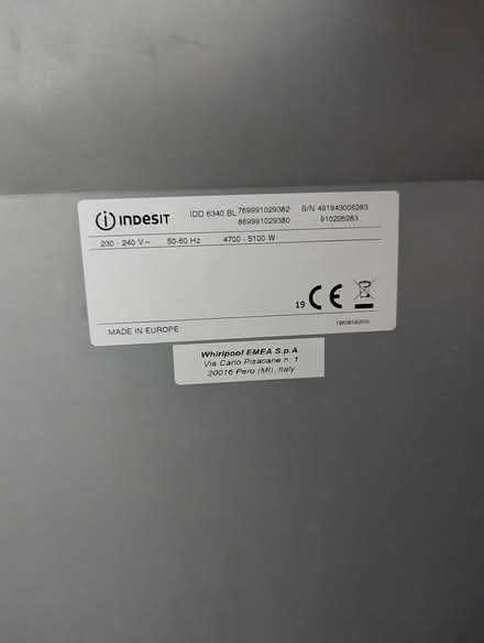 Photo of free Integrated Indesit Electric Oven (CT14) #2