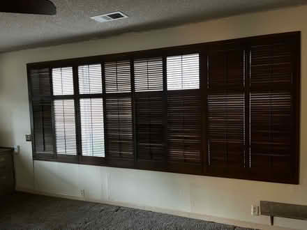 Photo of free Wood-look vinyl shutters 2 sizes (Moorpark & Bascom) #1