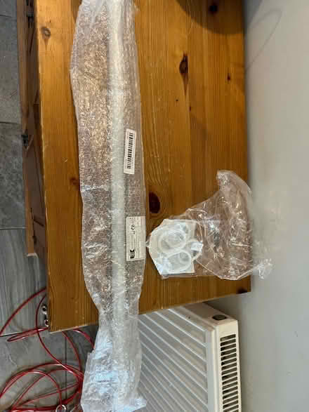 Photo of free Extendable shower rail plus curtain hooks (Burbage SK17) #1