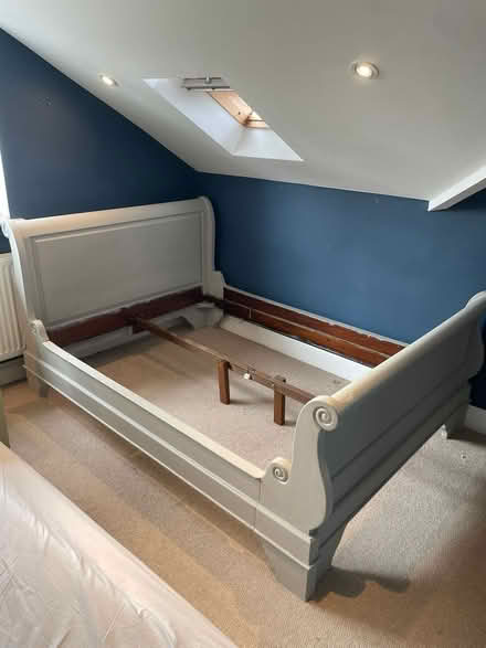 Photo of free Double painted sleigh bed and table (SL6 Boyn Hill) #3