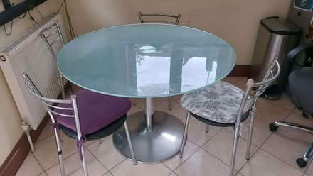 Photo of free Glass kitchen table and chairs (GU10) #1