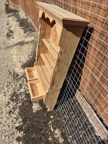Photo of free Pine wall shelf unit (Holmer Green HP15) #3