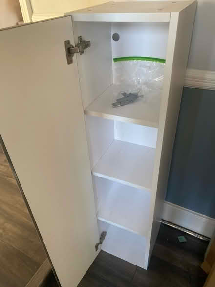 Photo of free Tall white bathroom cabinet (Hither Green) #2