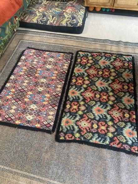 Photo of free 2 chenille mats (Barnes) #1