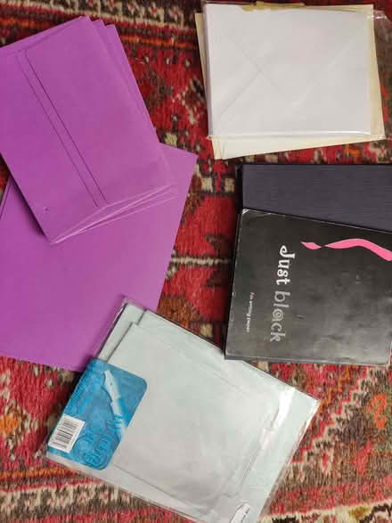 Photo of free Colourful notepaper and some envelopes (Greaves LA1) #1