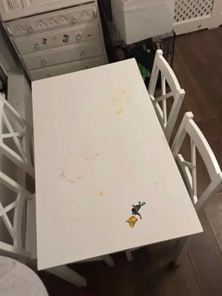 Photo of free White Table + 4 Chairs (HA2 Rayners Lane) #3