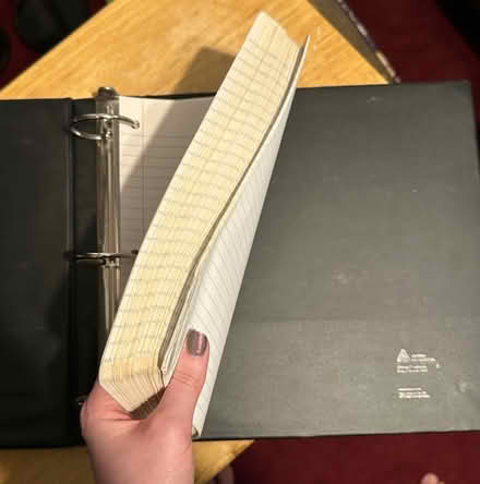 Photo of free Binder full of lined notebook paper (Cedar Grove) #2