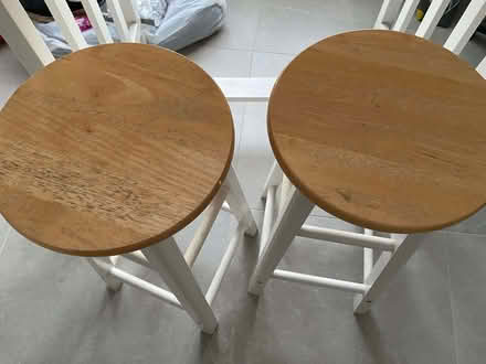 Photo of free High Kitchen Dining Breakfast Bar Table & 2 Stools Set (Epping CM16) #2