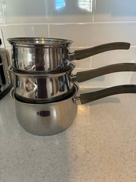 Photo of free John Lewis Saucepan Set (Melbourn Royston SG8) #2