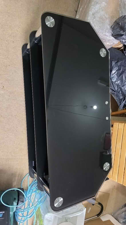 Photo of free Smoked glass and chrome TV stand (BL53YF) #1