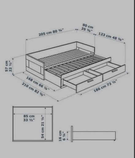 Photo of free IKEA Brimnes day bed (Mile Oak BN41) #3