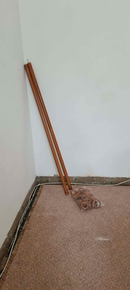 Photo of free Wood curtain rail with all the fittings (Crag Bank LA5) #1