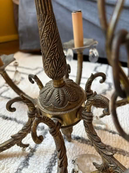 Photo of free Vintage brass chandelier (Rego Park) #3