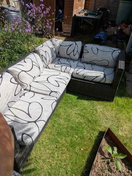 Photo of free Outdoor L-shaped sofa (Roffey) #1
