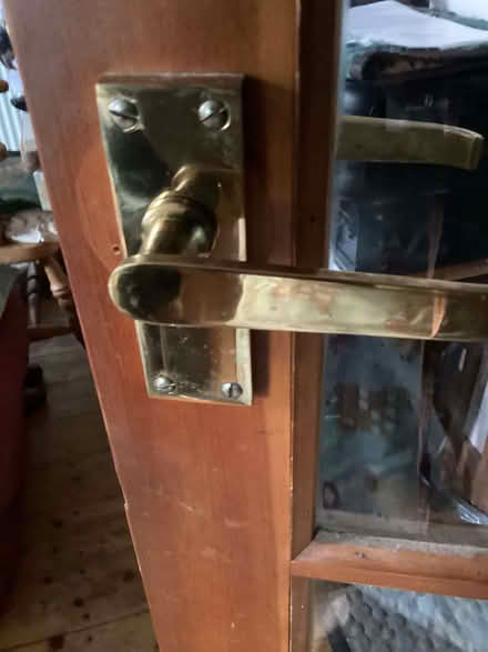 Photo of free 2 x hard wood internal glass panelled doors (Kingston Gate KT2) #3