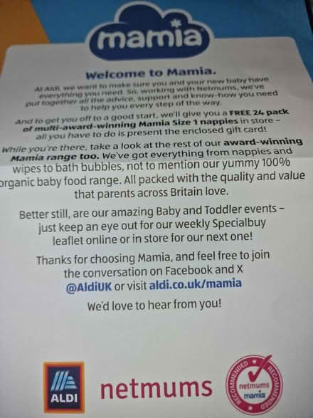 Photo of free Voucher gift card for 24 nappies (High Wycombe HP11) #2