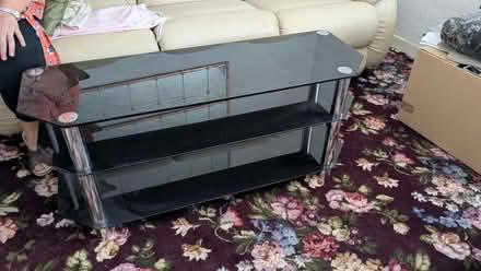 Photo of free Glass TV stand (Holmes FY5) #1