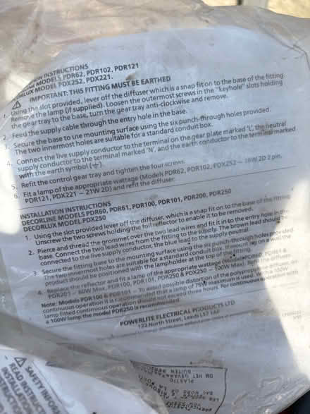 Photo of free Light fittings (Tinshill LS16) #2