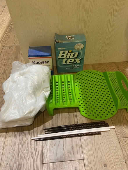 Photo of free Washing up rack, bin bags, chopsticks, stain removers (Preston Park area BN1) #1
